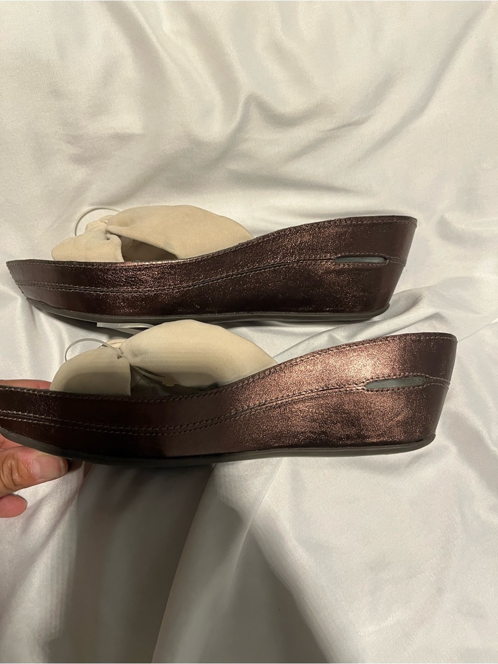 Cole Haan Beige Knot-Front Slide Mules - Picture 4 of 8